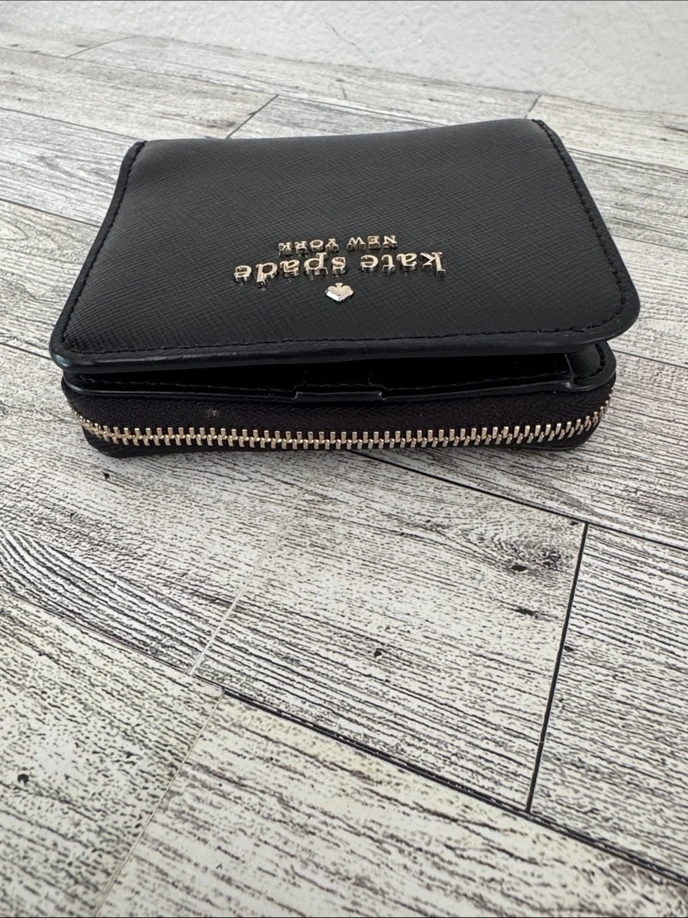 Kate Spade Black Leather Compact Wallet